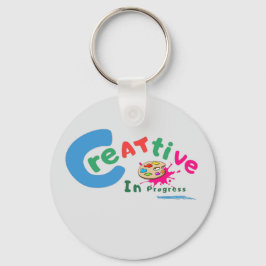 Creative in Progress Colorful Artistic Quote  Schlüsselanhänger