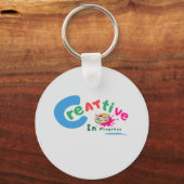 Creative in Progress Colorful Artistic Quote  Schlüsselanhänger (Rückseite)