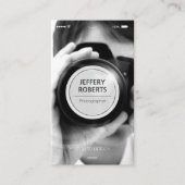 Creative iPhone iOS Style - Moderner Fotograf Visitenkarte (Vorderseite)