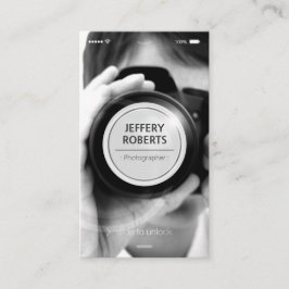 Creative iPhone iOS Style - Moderner Fotograf Visitenkarte