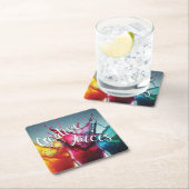 Creative Juices - Designer Coaster Rechteckiger Pappuntersetzer (Vor Ort)