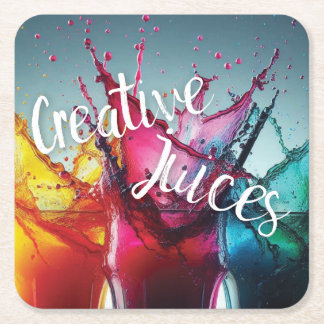 Creative Juices - Designer Coaster Rechteckiger Pappuntersetzer