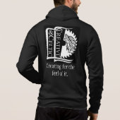 Creative & keltische Logos Schwarz-Weiß-Sweatshirt Hoodie (Rückseite)