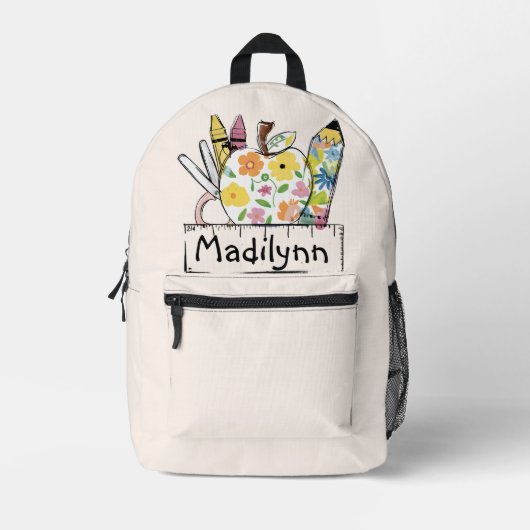 Creative Kit: Personalisierte Schulmaterialien Bedruckter Rucksack (Vorderseite)