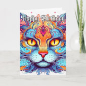 Creative Kitty Cat Illustration Karte (Vorderseite)