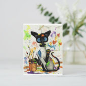 Creative Kitty Cat Postkarte (Stehend Vorderseite)