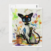 Creative Kitty Cat Postkarte (Vorne/Hinten)