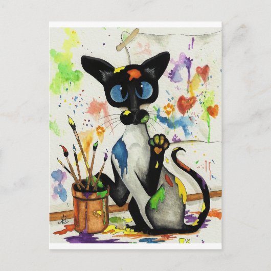 Creative Kitty Cat Postkarte (Vorderseite)