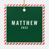 Creative Lacrosse Christmas Collectible Keramikornament (Rückseite)