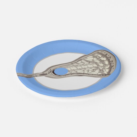 Creative Lacrosse Party Pappteller (Schrägansicht)