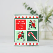 Creative Lacrosse Weihnachten Postkarte (Stehend Vorderseite)