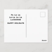 Creative Lacrosse Weihnachten Postkarte (Rückseite)