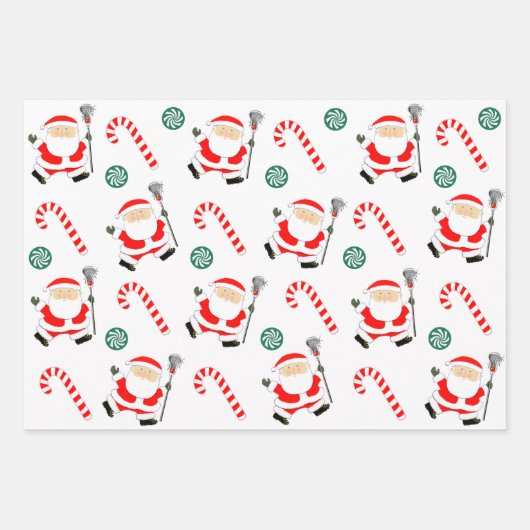 Creative Lacrosse Weihnachtsgeschenk Geschenkpapier Set (Vorderseite 2)