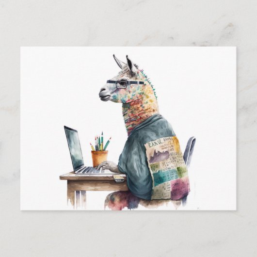 Creative Lama Postkarte (Vorderseite)