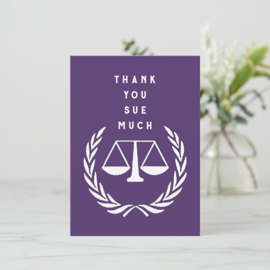 Creative Lawyer Dankeskarte (Stehend Vorderseite)