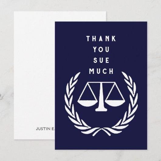 Creative Lawyer Dankeskarte (Vorne/Hinten)