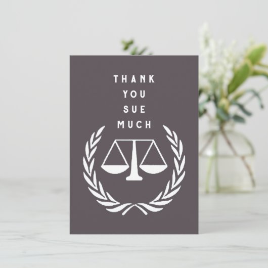Creative Lawyer Dankeskarte (Stehend Vorderseite)