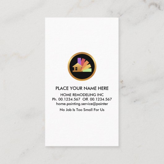 Creative Leaking Painted Zuhause Visitenkarte (Rückseite)