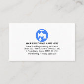 Creative Leaking Plumber Faucet Plumbing Visitenkarte (Rückseite)