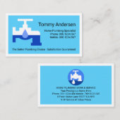 Creative Leaking Plumber Faucet White Border Visitenkarte (Vorne/Hinten)