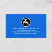 Creative Leaking Plumber Pipe Plumbing Works Visitenkarte (Rückseite)