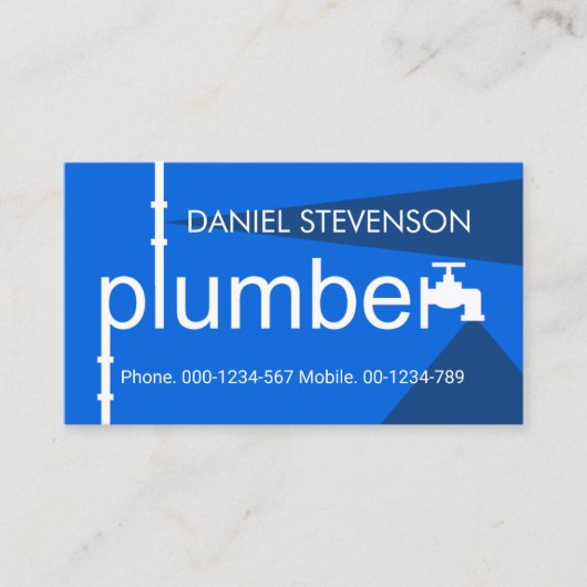 Creative Leaking Plumber Pipe Plumbing Works Visitenkarte (Vorderseite)