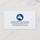 Creative Leaking Plumbing Pipe Signage Visitenkarte (Rückseite)