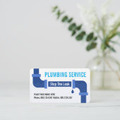 Creative Leaking Water Pipes Plumber Visitenkarte (Stehend Vorderseite)
