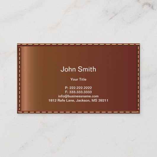 Creative Leather Case Visitenkarte (Rückseite)