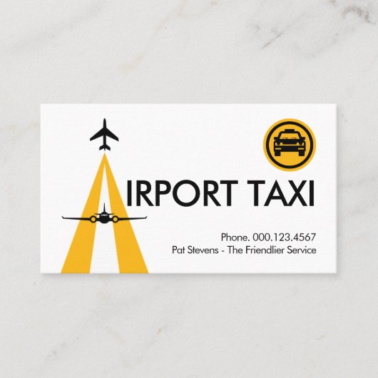 Creative Letter-A Airport Runway Visitenkarte (Vorderseite)