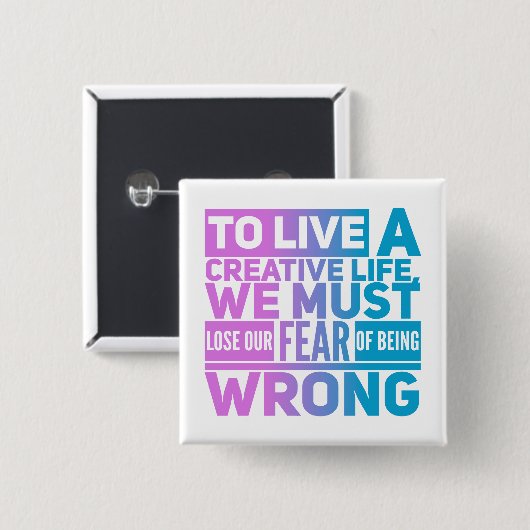 Creative Life - Square Button (Vorne & Hinten)