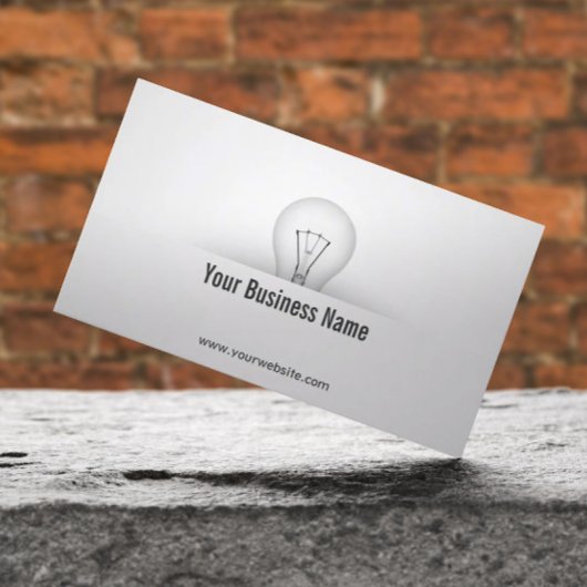 Creative Light Bulb Consulting Business Card Visitenkarte