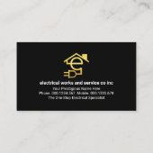 Creative Lightbulb Home Lightning Strike Visitenkarte (Rückseite)