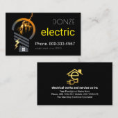 Creative Lightbulb Home Lightning Strike Visitenkarte (Vorne/Hinten)