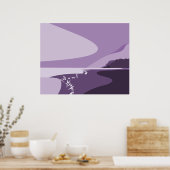 Creative Lila Art Beach Seascape Poster (Küche)