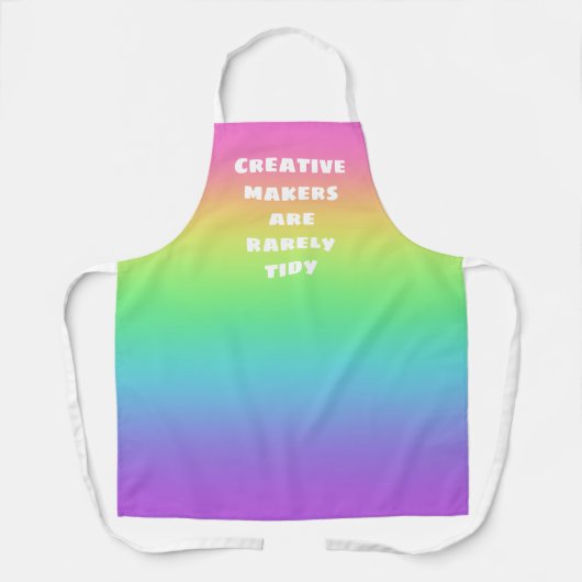 Creative Maker sind selten Tidy Rainbow Schürze (Vorderseite)