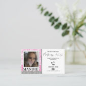 Creative Makeup Hair Lash Foto Card QR Code Visitenkarte (Stehend Vorderseite)