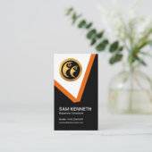 Creative Manpower Consultant Orange V Visitenkarte (Stehend Vorderseite)