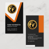 Creative Manpower Consultant Orange V Visitenkarte (Vorne/Hinten)