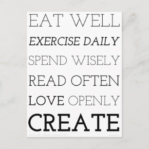 Creative Mantra Print Postkarte