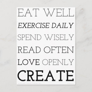 Creative Mantra Print Postkarte