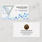 Creative Mathematics Symbole Motif Mathematik Tuto Visitenkarte (Vorne/Hinten)