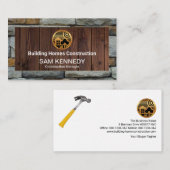 Creative Mauerwerk Holzpaneelenverkleidung Visitenkarte (Vorne/Hinten)