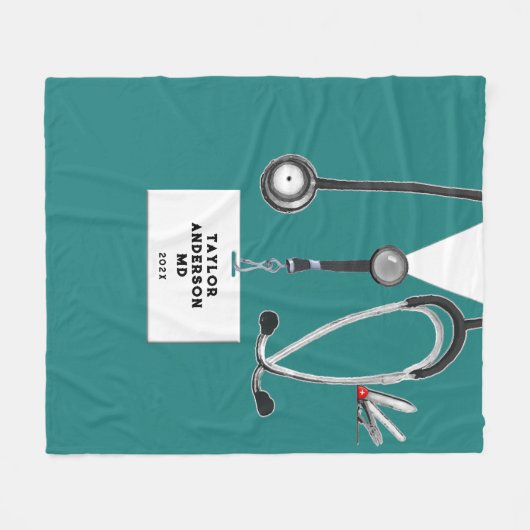 Creative Medical Doctor Fleece Blanket (Vorderseite (Horizontal))
