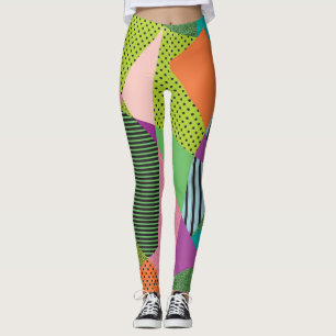 Creative Memphis Frame Modern Design Leggings