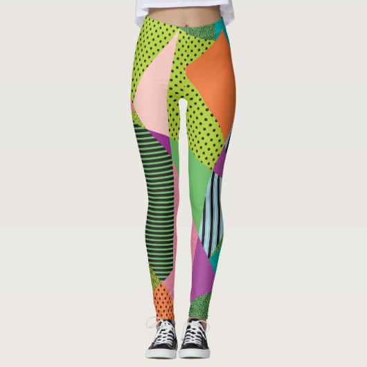 Creative Memphis Frame Modern Design Leggings (Vorderseite)