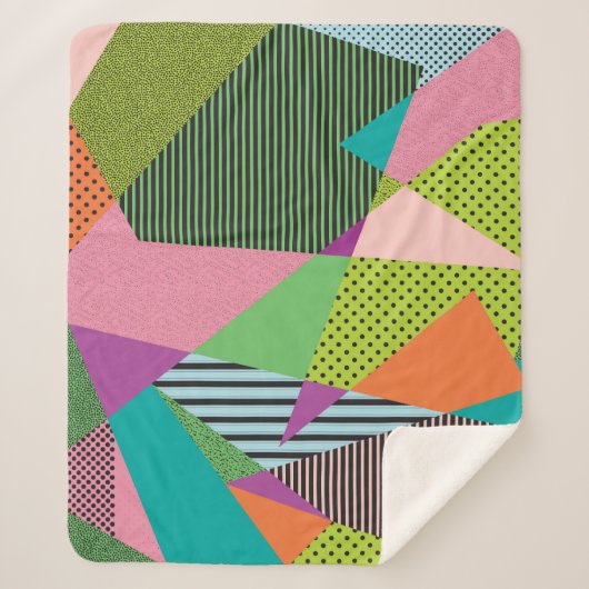Creative Memphis Frame Modern Design Sherpadecke (Vorderseite)