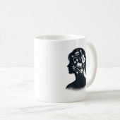 Creative Mind Silhouette | Personalized Artistic  Kaffeetasse (VorderseiteRechts)