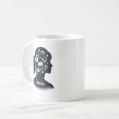 Creative Mind Silhouette | Personalized Artistic  Kaffeetasse (Vorderseite Links)