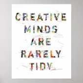 Creative Minds sind selten aufgeräumt Poster (Vorne)